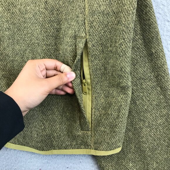 Athleta Full Zip Jacket Stand Up Collar Olive Green Women's Size L - Picture 6 of 13